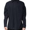 Dark Blue Cotton Long Sleeve Shirt - Image 2