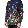 Blue Rabbit Print Long Sleeve Shirt - Image 3