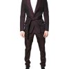 Maroon Single Breasted Formal 2 Piece Suit - Image 2