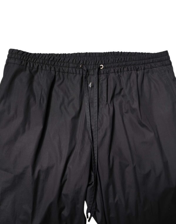 Black Cotton Single Breasted 2 Piece Suit - Image 6