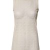 Ivory Nylon Logo See Through Sleeveless Tank Top - Image 2