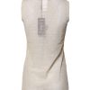 Ivory Nylon Logo See Through Sleeveless Tank Top - Image 4