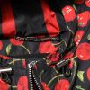 Black Cherry Print Hooded Windbreaker Jacket - Image 6