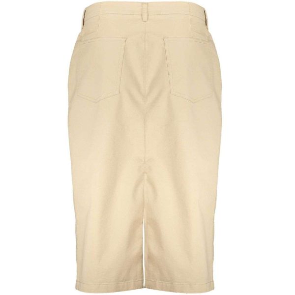Beige Cotton Women Skirt - Image 2