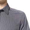 Black White Striped GOLD Formal Dress Shirt - Image 5