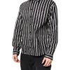 Black White Striped Cotton Dress Shirt - Image 3