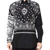 Black White Bandana MARTINI Men Dress Shirt - Image 2