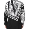 Black White Bandana MARTINI Men Dress Shirt - Image 4