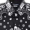 Black White Bandana MARTINI Men Dress Shirt - Image 5