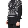 Black White Bandana Cotton Formal Dress Shirt - Image 3