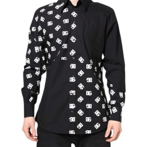 Black DG Logo Cotton MARTINI Dress Shirt