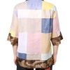Multicolor Patchwork Short Sleeve Shirt - Image 4