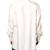Ivory Silk Long Sleeves Men Casual Shirt - Image 4