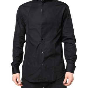 Black Cotton Long Sleeves Formal Dress Shirt
