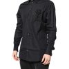 Black Floral Gold Cotton Dress Formal Shirt - Image 3