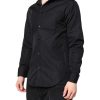Black Cotton Long Sleeves Men Formal Dress Shirt - Image 3