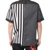 Black White Stripe Button Down Casual Shirt - Image 4