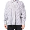 White Black Stripe Button Down Casual Shirt - Image 2