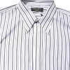 White Black Stripe Button Down Casual Shirt - Image 5