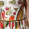 White Vegetables Sleeveless A-line Dress - Image 6
