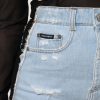 Black Blue Long Sleeves Denim Mini Dress - Image 6
