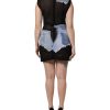 Black Blue Sleeveless Denim Mini Dress - Image 4