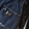 Black Blue Long Sleeves Denim Mini Dress - Image 8