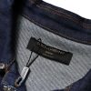 Blue Denim Cotton Crystal Embellished Jacket - Image 8
