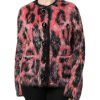Red Mohair Wool Button Down Cardigan Sweater - Image 2