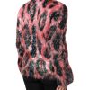 Red Mohair Wool Button Down Cardigan Sweater - Image 5