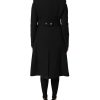 Black Wool Single Breasted Trench Coat Jacket - Image 4