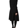 Black Wool Single Breasted Trench Coat Jacket - Image 5