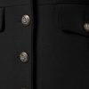 Black Wool Single Breasted Trench Coat Jacket - Image 7