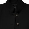 Black Wool Single Breasted Trench Coat Jacket - Image 8