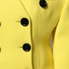Yellow Double Breasted Trench Coat Jacket - Image 6