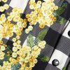 Black White Check Floral Button Down Jacket - Image 8