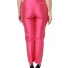 Pink Silk High Waist Tapered Pants - Image 4