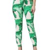 White Green Leaf High Waist Pants - Image 2