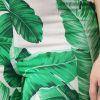 White Green Leaf High Waist Pants - Image 5