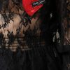 Black Cotton Floral Lace Women Blouse Top - Image 6