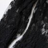 Black Cotton Floral Lace Women Blouse Top - Image 8