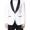 White Nylon Single Breasted Coat Blazer - Image 2