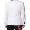 White Nylon Single Breasted Coat Blazer - Image 4