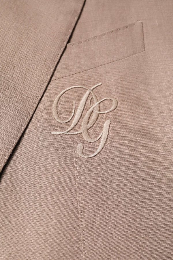 Beige TAORMINA Single Breasted Coat Blazer - Image 6