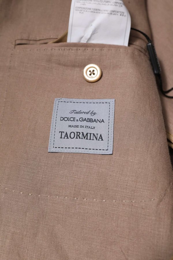 Beige TAORMINA Single Breasted Coat Blazer - Image 7