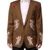 Brown MARTINI Single Breasted Coat Blazer - Image 2