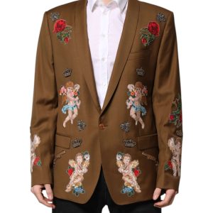 Brown MARTINI Single Breasted Coat Blazer