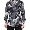 Multicolor GOLD Cotton Banana Leaf Print Shirt - Image 2