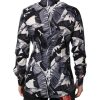 Multicolor GOLD Cotton Banana Leaf Print Shirt - Image 4