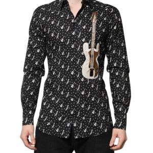 Black GOLD Instrument Embellished Shirt